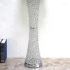 Vaser 10st) Metall Crystal Flower Stand Centerpieces Wedding Centerpiece Trumpet för festhändelse Heminredning 1368