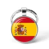 Keychains Southern European Countries Flag Keychain Spain Italy Portugal Greece Romania Croatia Andorra Foreign Friends Gift