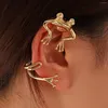 Brincos de backs punk retrô voador dragão sapo gatinho animal Único brejo de cartilagem clipe de orelha para mulheres acessórios de jóias góticas férias