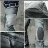 Calça masculina masculino de roupas urbanas de roupas de combate com vários bolsos multi -bolsos exclusivos de ripstop