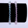 Charm Bracelets Artificial Glass Crystal Bracelet Fashion Shiny Moonstone Beads Braided Rope Bangles Women Handmade Wristband Gifts Jewelry