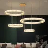 Chandeliers Modern Lustre Crystal Led Lighting Living Room Decor Chandelier Lamp Dining Hanging Light Fixture Luminaire