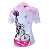 Racingjackor 2023 Cykeltröjor Kvinnor cykeltröjor Kvinnlig väg Mtb Bicycle Shirt Half Zipper Maillot Girl Top Clothing Pink Summer