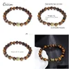 Beaded Fashion Prayer Tiger Eye Beads Bracelet Ancient Gold Buddha Charms Religion Yoga For Men Women Natural Stone Jewelry Dhgarden Dhiw1