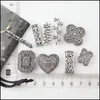 Charms Fashion Buterfly Flower Heart Rectangle Knot Spacer Bar Beads Connectors Tibetan Silver Plated