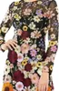 Broderie florale élégant luxe femmes Mini robe demi col haut à manches longues robes 2023 printemps soirée dame Vestido