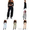 Cargo Pants Womens High Street Loose Strap Trousers Pocket Design Straight Tube Elastic Work Suit Casual Pants
