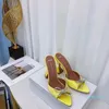 Amina Muaddi Heels Damen-Sandalen, hochhackige Schuhe, spitze Zehen, Crysta-Schnalle, Sommer-Hochzeitskleid, Fersenriemen, Sandale aus echtem Leder mit Box