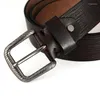 Riemen coole 3,8 cm echte lederen riem voor mannen hoogwaardige legering spijkerbroekje jeans koeienhuid casual cowboy tailleband mannelijke mode