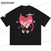 T-shirts pour hommes Hip Hop Tshirt Streetwear Harajuku Devil Heart Cartoon Graphic Print Punk Gothic T-shirts surdimensionnés 2023 Fashion Summer Tops T230512