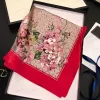 رسائل مصممة طباعة عصابة الوشاح الحريري الأزهار للنساء الموضة طويلة مقبض أكياس أكياس الكتف حمل الأمتعة الشريط.