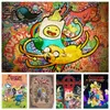 Ścieg 5d Diy Diamond Malarstwo anime przygoda Time Zestawy Cross Stitch Hobby Hobby Cartoon Finn Art Mosaic Haft Hafdery Home Decor