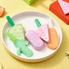 Ice Cream Tools Set of 2 Popsicle Mold Homemade Easy Release Ice Cream Maker Reusable DIY Pop Molds with Lid Sticks for Kids Children BPA Free 230512