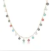 Ras du cou gland évidé coloré petite fleur cercles collier pour femmes esthétique mode romantique Vintage colliers cadeau