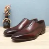 Moda sivri ayak parmağı siyah / kahverengi / kahve sosyal ayakkabıları erkek elbise ayakkabıları gerçek deri erkek iş ayakkabıları