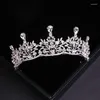 Haarspangen Luxus im europäischen Stil Frauen Tiaras und Kronen CZ Strass Prinzessin Festzug Verlobung Hochzeit Brautaccessoires