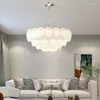 Ljuskronor E14 Post Modern Glass Piece Chandelier Round Hanging Light Lamp Art Home Designer Dinning Living Room Nordic Model Luminaire