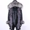 Men's Down Lined High Jacket 2023 Winter Man Real Fur Coat Men Parkas Clothing Waterproof Long Length Weight Hooded