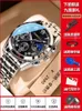 Watch Men's BP Factory V2 Edition Asia 3186 Funkcja ruchu regulacja Zielona Zielona Pierścień Ceramiczny 40 mm Super Luminous Watch Sapphire