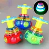 Spinnende top zakken ronde lumineuze speelgoed licht muziek roterende gyro fidget spinner speelgoed willekeurige kleur kinderen kinderen geschenken 230512