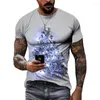 Männer T Shirts 2023 Mode Weihnachten Tops T-shirts Für Männer 3d Trend Druck Santa Kurzarm Grafik Hemd Übergroßen t