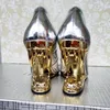 ドレスシューズラージサイズ35-43中空の形のかかとデザイナーハイスリムSファッションポンプセクシーな女性のポイントトーパーティーol Shoes 230512