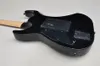 Factory 6 Strings Glossy Black Electric Guitar met schedelinleg, bieden logo/kleur aanpassing aan