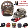 Snapbacks Donald Trump 2024 MAGA HAT CAP Baseball Embroidery Camo USA Kag Make Keep America Great Again Snapback President Hat Wholesale P230512