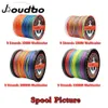 Braid Line Jiooudao Fishing Line W9 300m 500m 1000m 1500m 9 Strängar Multicolor flätad fiskelinje Multifilament PE Fish Wire 20lb200lb 230511