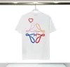 Summer Men T-shirts Kort ärm Top Designer T Shirts Tees med färgglada bokstäver Casual Tshirts Kläderstorlek S-3XL Hög kvalitet