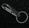 DHL verzending K2515 Titanium Quick Release Key Chain Clip met 1 sleutelringen zware buiten EDC Small Carabiner Keychain Clip voor mannen en vrouwen (grijs)
