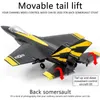 طائرة كهربائية/RC RC Plane F35 F22 Fighter 2.4g 4ch EPP RC Airplane Wingspan Remote Control Plane Warbird RTF Flight for Boys Kids 230512