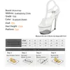 Sandals Crystal Show Stripper Heels Clear Shoes Women Platforms Hoge vrouwelijke transparante sexy bruiloftslipper 230512