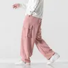 Herrenhosen Frühling Casual Herrenhosen Koreanische Version Cord Einfarbig Overalls Straße Weitbeinige Hosen Trend Große Größe All-Match-Hosen 230512