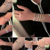 Bärade smycken Gold Sier 6mm pärlor Cross Armband för kvinnor Söta FL Crystal Infinity Charms Justerbar streckkelett grossist D Dhgarden Dhepi