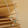 Подвесные ожерелья 2023 Модные ювелирные украшения Винтаж Стрела любви Крест Счастливый Ожерелье Цеп