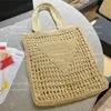 lyx handväska kvinnor designer tygpåsarna halm axel väskor strandvävning raffia stor kapacitet casual totes handväska ihålig sommarstrandsemester