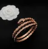 Armbanden Armbanden Designer Meerlaags Hoogwaardig staal Kristal Letters Goud Zilver Roze Rood voor heren en