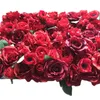 Decorative Flowers Wedding 3D Flower Wall Panel Runner Fleurs Artificielles Silk Rose Peony Party Backdrop Decoration Red 8pcs/Lot TONGFENG