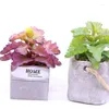 Decorative Flowers 1pc 8 10 Cm Mini Succulents Artificial Plastic Bionic Plant Green Purple Gradient Color Lotus Handmade Family Decorations