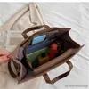 Shoppingväskor stor kapacitet tygväska handväskor för kvinnor mode tyg axelväskor återanvändbara eko shopping väskan student bok väskor 2023