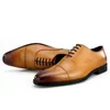 Chaussures habillées en cuir hommes luxe Style européen à lacets affaires haute qualité fête de mariage formel grande taille 45