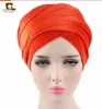 Accessori per capelli per copricapi Accessori per capelli di lusso Velvet Magic Turban Hijab Wrap Wrap Long Headwrap Cravatta per sciarpa 230512