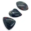 Charms 5pcs Natural Bloodstone Pendant Smooth Marquise Heart Love Round Grey Mineral Fine Necklace For Making Bracelets And Necklaces