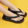 Hausschuhe Bazuo Sandalen EVA Dicke Bodensohle Rutschfeste, schnell trocknende Flip-Flop-Outdoor-Strand-Badezimmerrutschen für Damen und Herren 230511