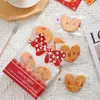 Gift Wrap 20pcs Dot Bowknot Candy Box Transparent Packaging Boxes For Cookies Chocolate Biscuits Party Favors Friends Guests