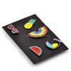 Pins Brooches New Cartoon Diy Collar Brooch Set Rainbow Watermelon Pineapple Crow Eyesweyes Enamel Lapel Pins Badge For Wom Dhgarden Dh2Zb