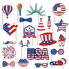 供給7月4日写真小道具縞模様の愛国的な旗飾り21 PCSベッドルーム4 7月4日装飾用品P230512のアメリカ装飾