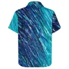 Men's Casual Shirts Ocean Shallow Water Abstract Print Beach Shirt Summer Harajuku Blouses Male Graphic Plus Size