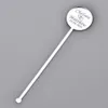 Party Favor 50 * Gepersonaliseerde Gegraveerde Ronde Acryl Spiegel Drink Stirrer Roerstokjes Voor Baby Shower Huwelijkscadeau Decor Gfit 230512